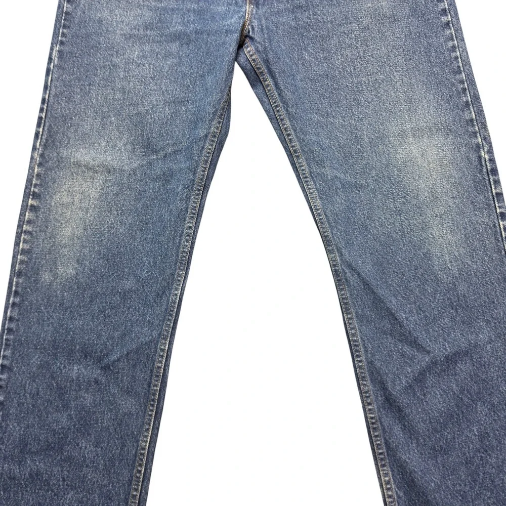Vintage Orange Tab 505 Regular Straight Jeans Mens 40x32 Blue Levis Made in USA